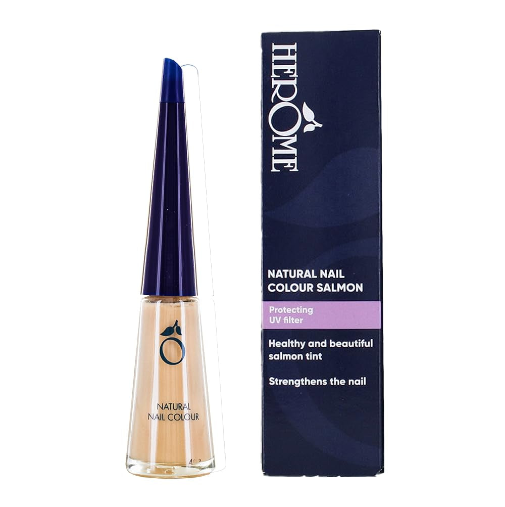 Herome naturlig pink neglelak med styrkende effekt - Neglelak velegnet til fransk manicure - Negleforstærker med en frisk pink farve - 10ml.