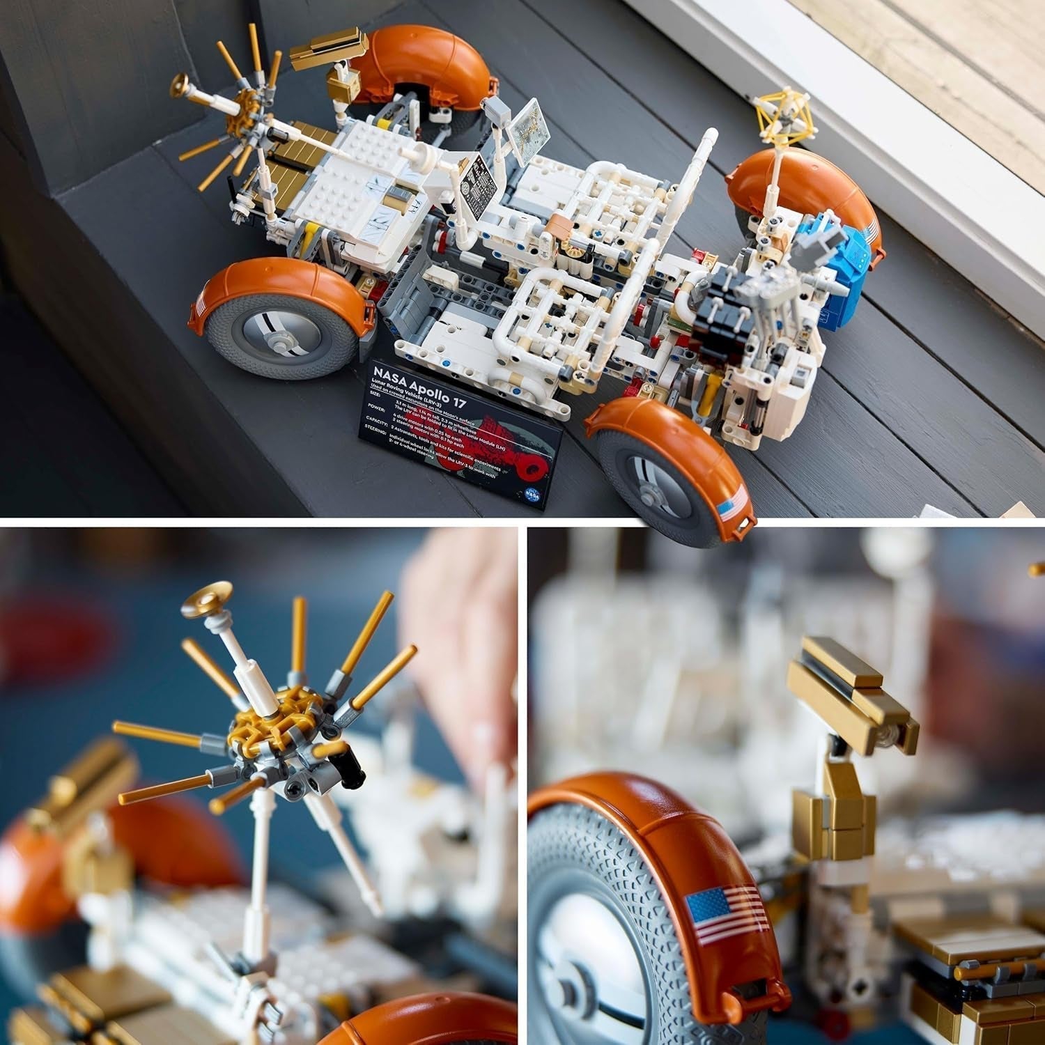 LEGO Technic NASA Apollo Lunar Roving Vehicle (LRV), Lunar Rover-model for voksne, rumsamlerobjekt for videnskabsentusiaster, byggelegetøj, rumfartøjsmodel 42182 byggesæt Besuche den LEGO-Store