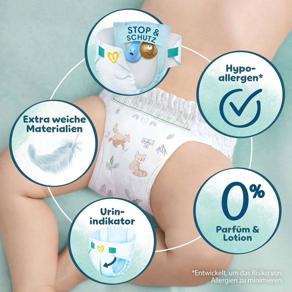 Pampers Harmony bleer størrelse 1, 180 bleer, 2kg-5kg, skånsom hudbeskyttelse med 100% Pampers beskyttelse