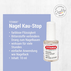 TITANIA Anti-Redness Neglelak (10ml) • Neglebidende neglelak • Forebyggelse af neglebidning • Håndbeskyttelse til neglebidning • Forebyggelse af neglebidning