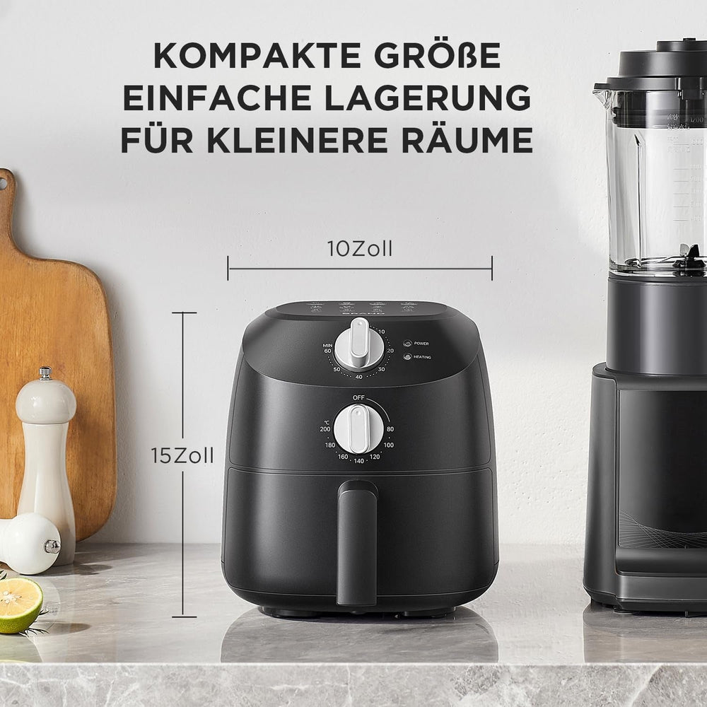 Midea Hot Air Fryer 2L, 1150W Airfryer, oliefri, Hot Air Fryer, Automatisk slukfunktion Hvidevarer Naty Shop