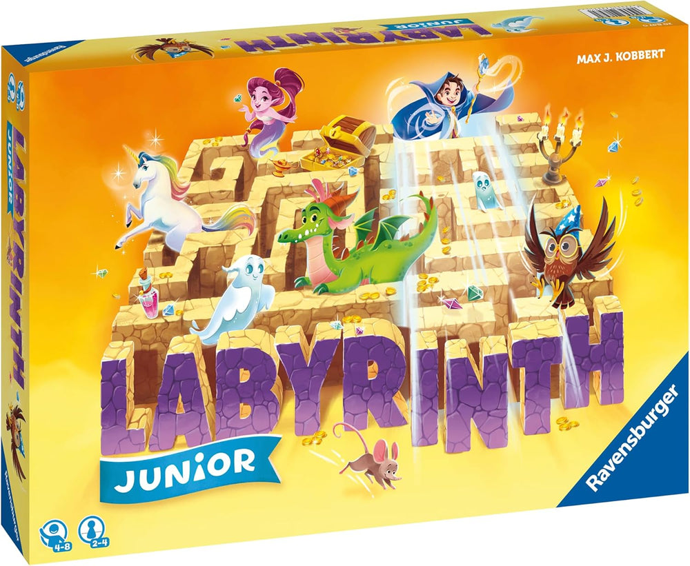Ravensburger Joc pentru copii 20847 - Labirint Junior - Clasic pentru familie pentru cei mici, joc pentru copii cu vârsta de 4 ani și peste - joc de societate potrivit pentru 2-4 jucători, ediție Junior