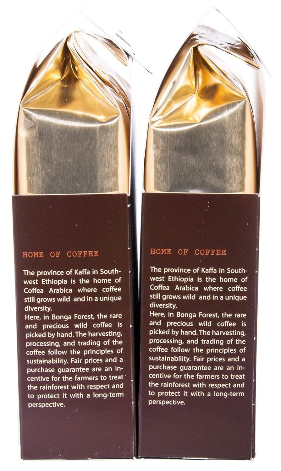 Cafea sălbatică organică, prăjire Espresso, boabe întregi (2 x 250 g)