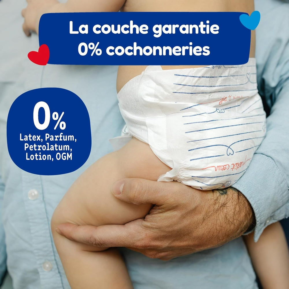 - Windeln Größe 4 (7-18 kg) – gesund und extrem saugfähig – 12 Stunden auslaufsicher – ohne unerwünschte Substanzen – hergestellt in Frankreich – erschwinglicher Preis – 132 Einwegwindeln