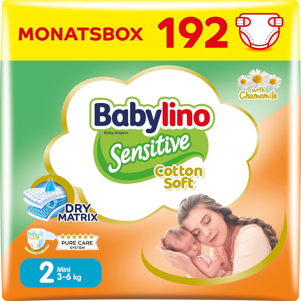 Bleer til sensitive babyer, str. 2, mini (3-6 kg), 192 bleer