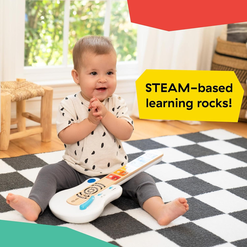 Baby Einstein, Hape, Strum Along Songs Magic Touch jucărie din lemn, jucărie muzicală din lemn chitară, instrumente muzicale electronice, jucărie senzorială și de activitate pentru copii, de la 6 luni Jucarii Bebe Naty Shop