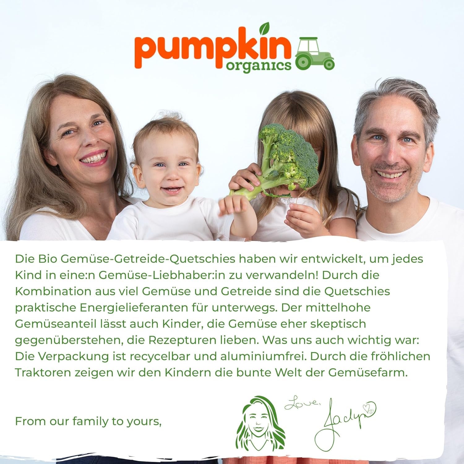 Pumpkin Organics poser med økologiske grøntsager og korn, pakke med 8: Pære, Jordbær, Søde kartofler, Rødbeder, Banan, Havre - Uden tilsat sukker¹ - Fra 6 måneder - som snack eller tilskudsmad i pakken (8 x 100g)