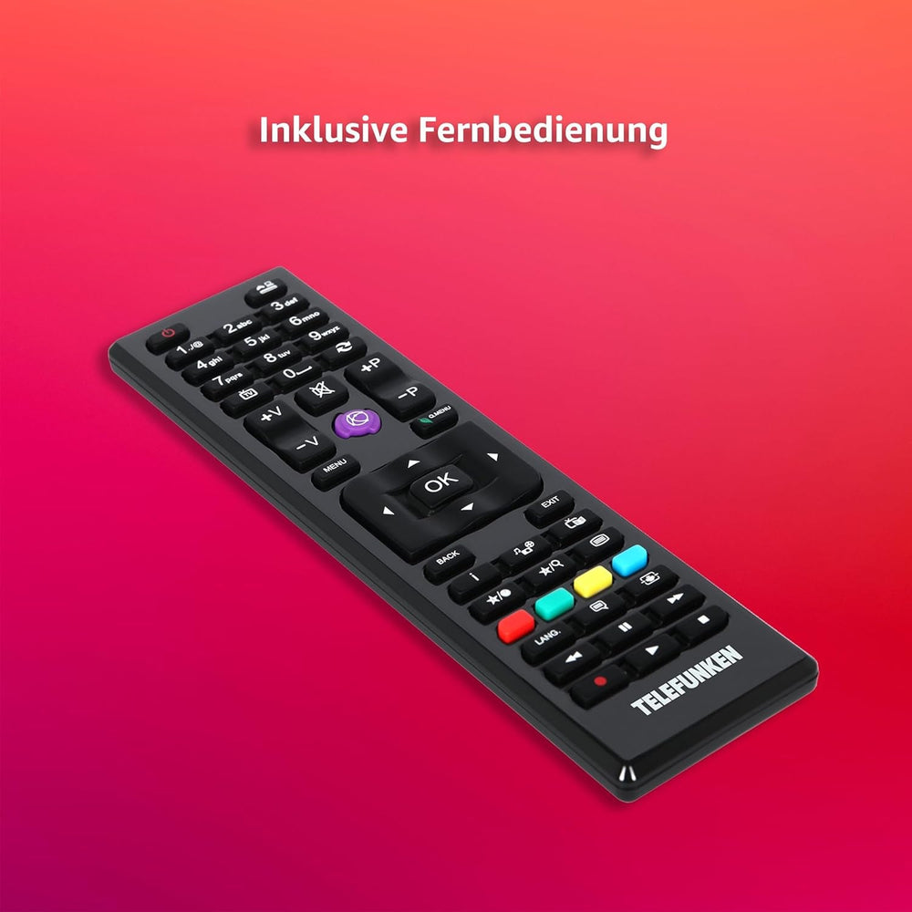 Televizor TELEFUNKEN XH24O550M-W de 24 de inci - Televizor HD-Ready cu diagonală de ecran de 60 cm și tuner triplu integrat, televizor LED alb