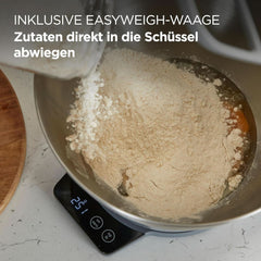 Kenwood Prospero+ KHC29A.R0SI Küchenmaschine, 4,3 L Edelstahlschüssel, Inkl. 10-Teiligem Zubehör-Set Mit Fleischwolf, Glas-Mixer, Zitruspresse, Entsafter Und Mehr, Inkl. Easyweigh Waage, 1000W, Silber Mor og Barn Naty Shop