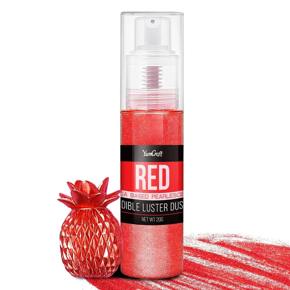 Spiselig glitterspray, 20 gram Naty Shop Red