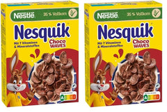 Nestlé Choco Waves, sprød bølgeformet chokolademorgenmad (33 % fuldkornsindhold), 1 pakke (1 x 330 g)