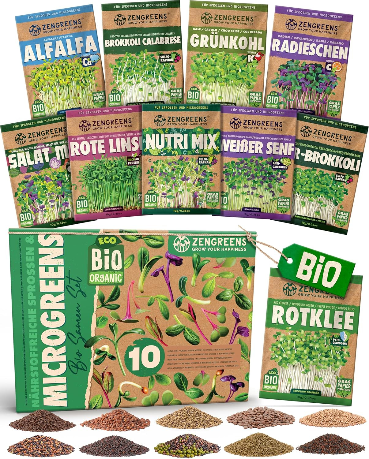 Økologiske tomatfrø i et sæt med 10 - 10 tomatfrø til nem dyrkning i haven, balkonen eller højbedet - Plantefrø - Frøplanter