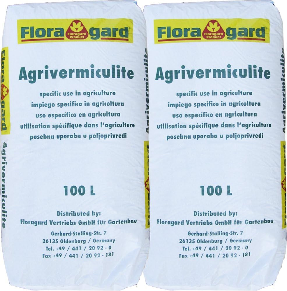 Floragard Perlite Perligran 200 L (2×100 L, 2–6 mm) – mineralsk jordforbedringsmiddel & Drainagezusatz für Garten, Anzucht, Zimmerpflanzen & Hydrokultur – sikrer løs struktur og god ventilation