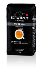 Boabe de cafea Schwiizer Schüümli Espresso 1kg - Intensitate 4/5 - Certificat UTZ (Pachet de 4)