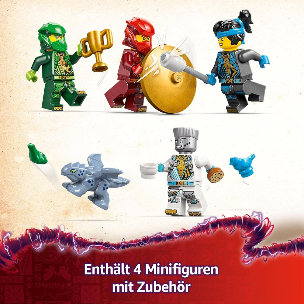LEGO NINJAGO Spinjitzu Ninja Temple - Legesæt med 4 minifigurer og 1 dragefigur - Byggesæt - Jule- eller fødselsdagsgave til drenge og piger fra 4 år 71831 Byggesæt Besuche den LEGO-Store