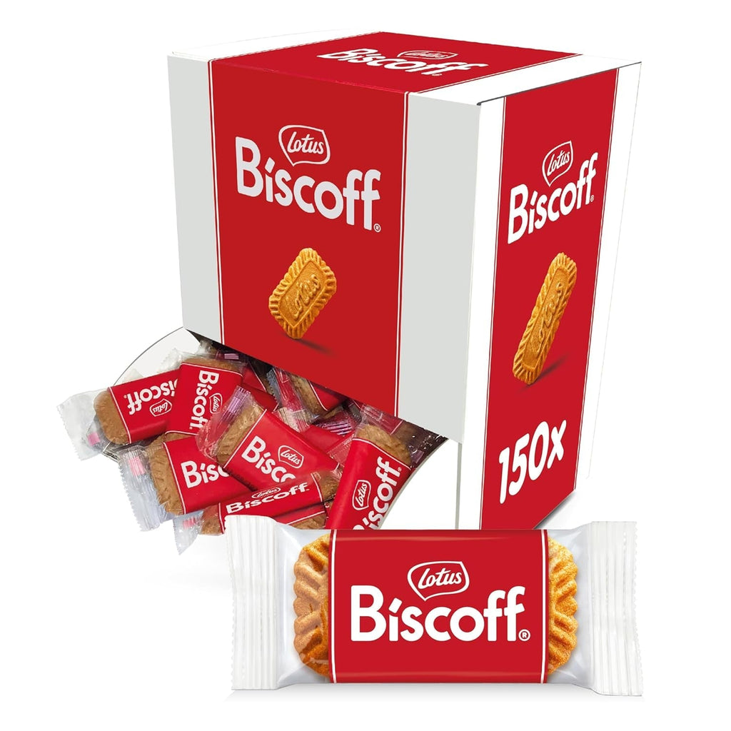 Lotus Biscoff | Biscuite Caramelizate | 150 Biscuiți Ambalați Individual | Doar Ingrediente Naturale | Vegan | 150X1 | 938G