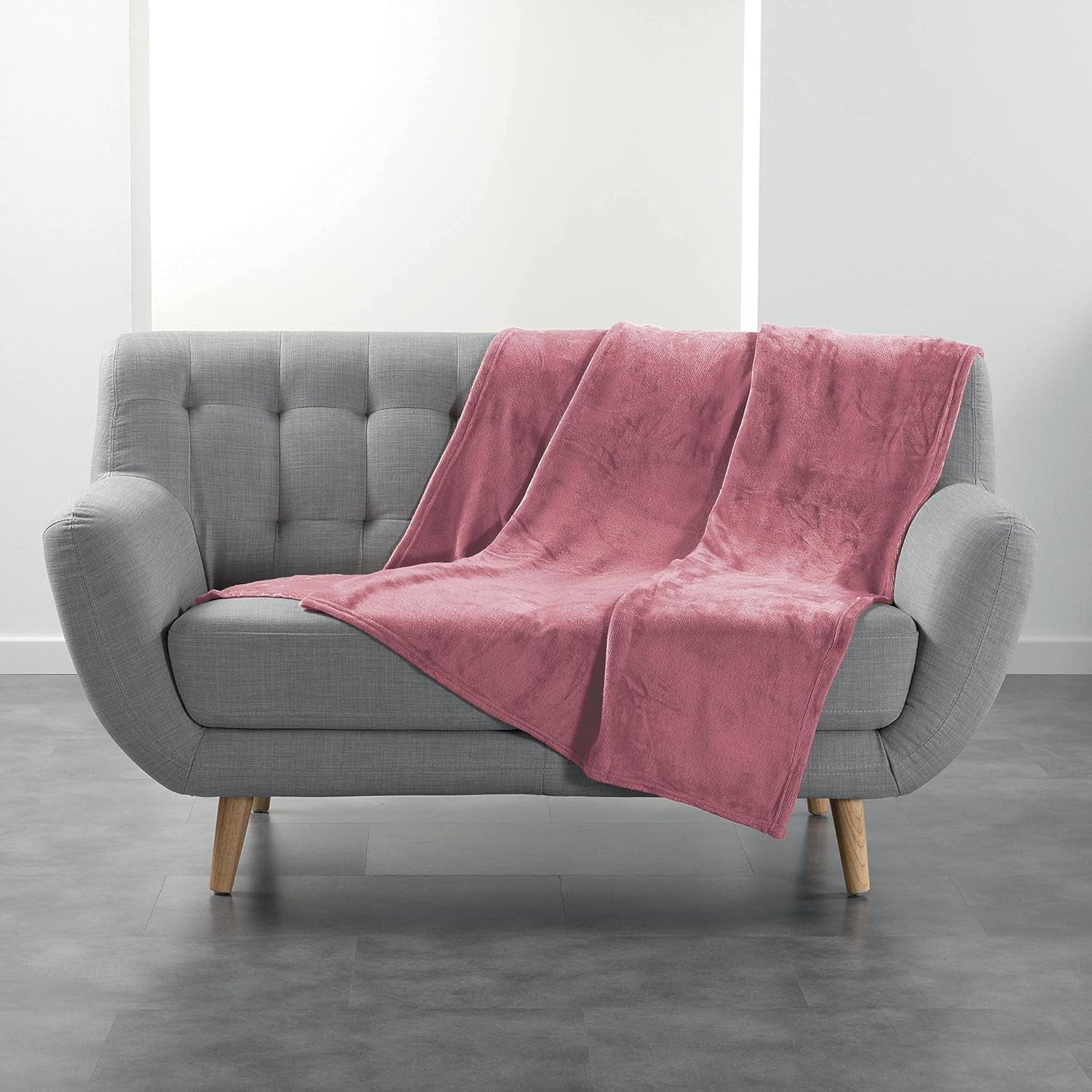 Douceur D'Intérieur, Flanelletæppe, 125 X 150 Cm, Pink, Flanelldyner og dyner Naty Shop Standardtitel
