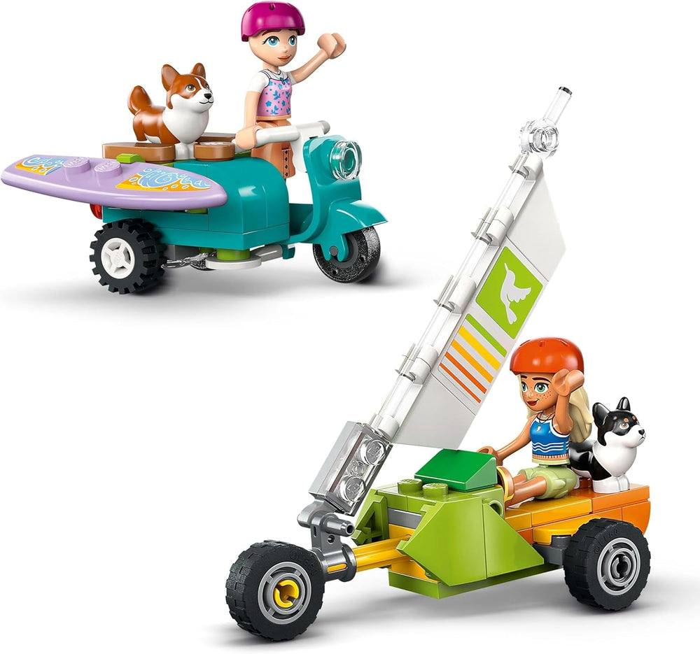LEGO Friends Strandeventyr med hunde Byggelegetøj til piger 6 år gammelt dyrelegesæt med 2 minifigurer og 2 corgifigurer Kreativ børnegave Surfboard Adventure Byggesæt 42641 Byggesæt Besuche den LEGO-Store