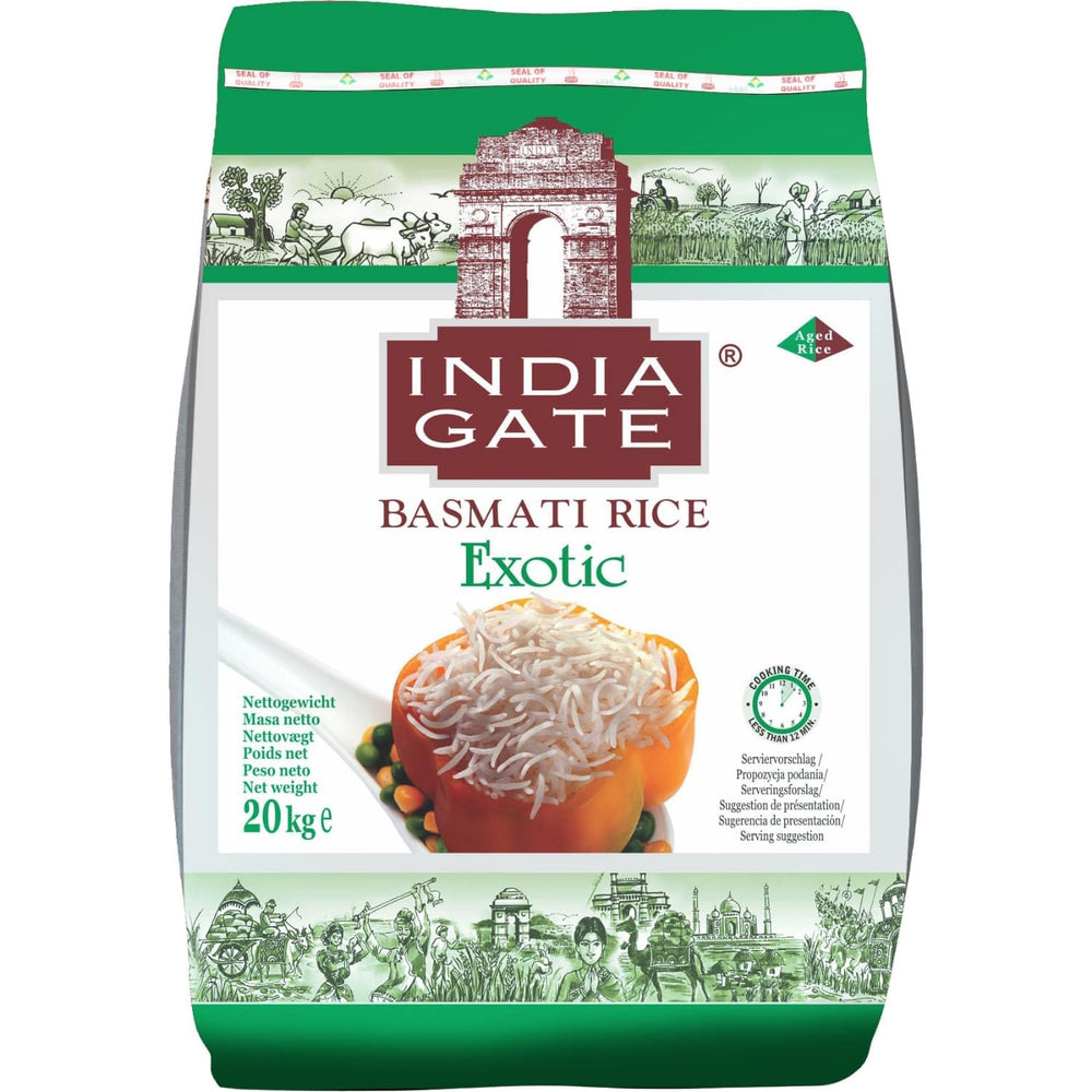 INDIA GATE Premium Basmatiris – Fin langkornet ris, aromatisk, fra Indien, fin langkornet (1 x 5 kg)