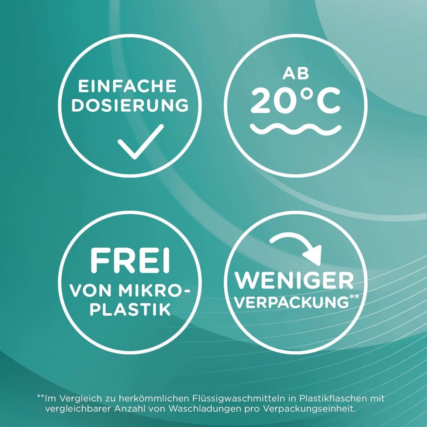 Vaskemiddelark Dr. Beckmann MAGIC LEAVES FARVE | Fordoserede og vandopløselige vaskeark | Pladsbesparende og nem at bruge | 25 ark Naty Shop Vaskemidler