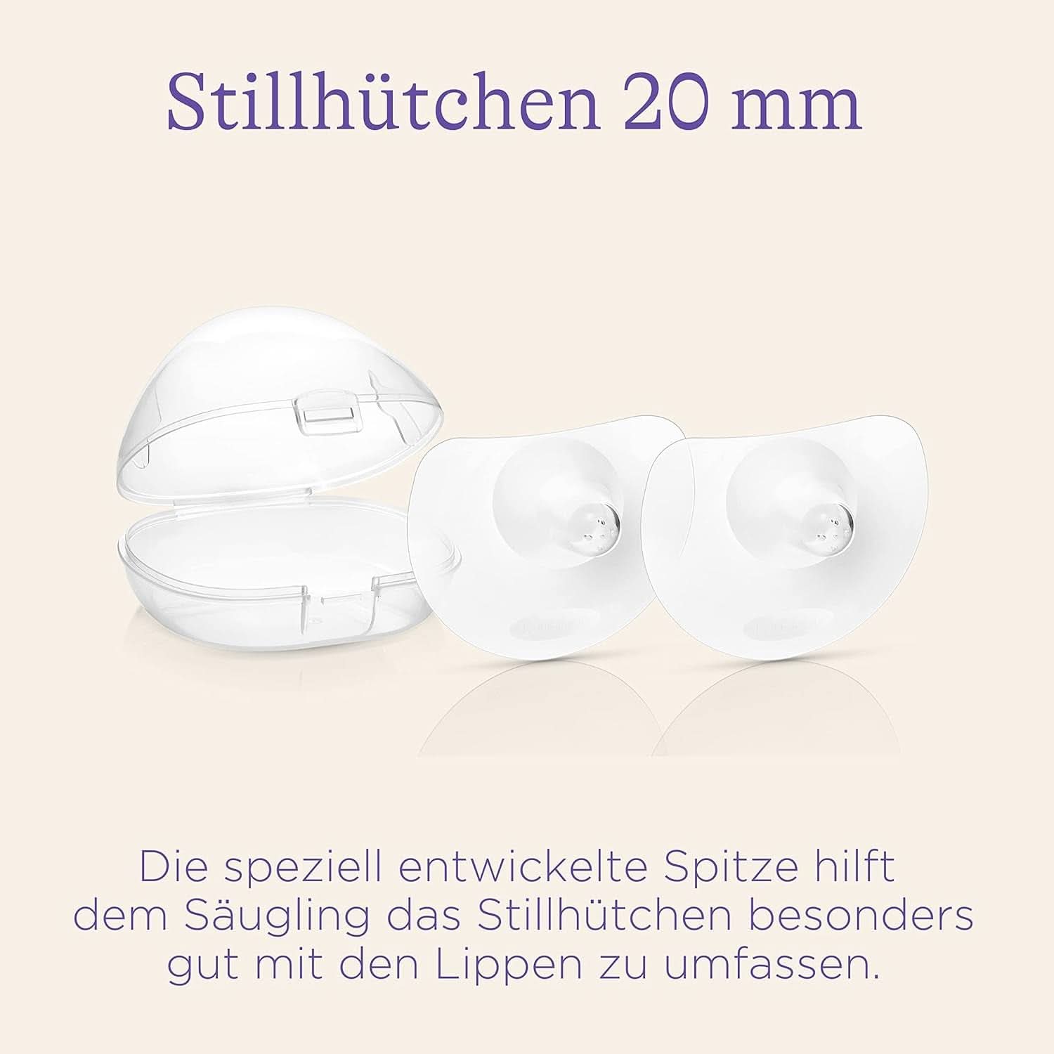 Lansinoh Stillhütchen 20 Mm (Größe 1), 2 Stück Inkl. Opbevaringsboks - Angenehmes Tragegefühl - Trotz Anlegeschwierigkeiten Weiter Stillen Accessories Mad og Amning Bebe Naty Shop