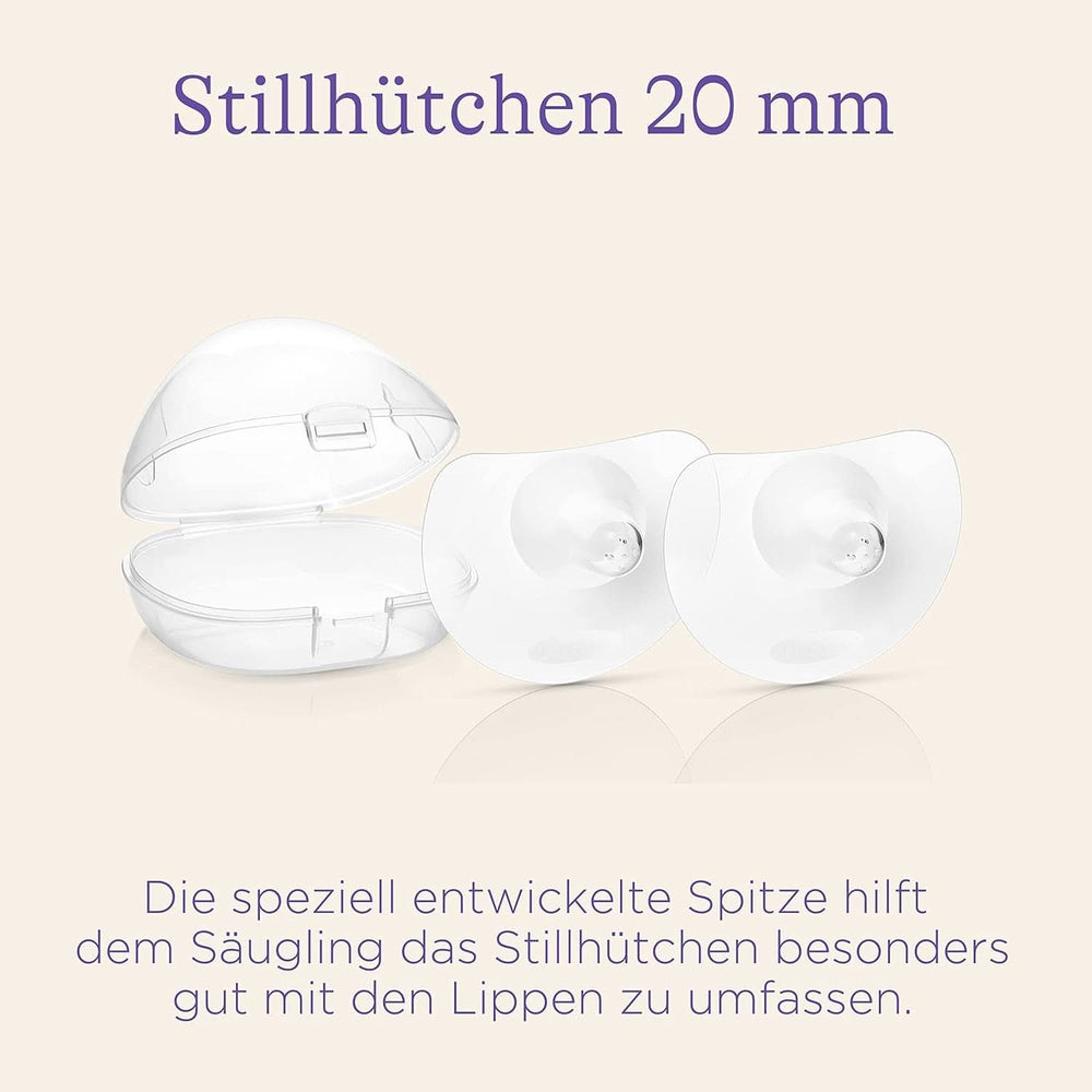 Lansinoh Stillhütchen 20 Mm (Größe 1), 2 Stück Inkl. Opbevaringsboks - Angenehmes Tragegefühl - Trotz Anlegeschwierigkeiten Weiter Stillen Accessories Mad og Amning Bebe Naty Shop