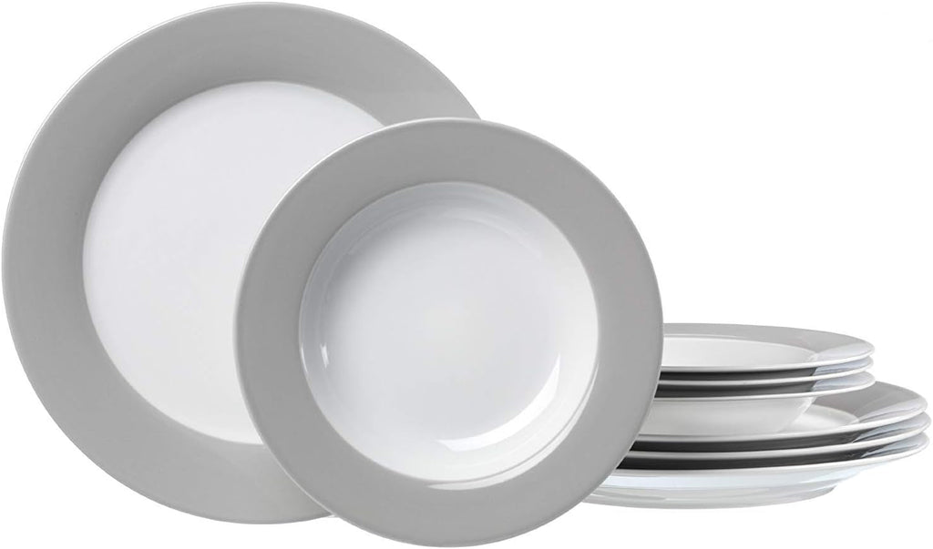 Ritzenhoff & Breker Kombiset Doppio, 24-Teilig, Grau Seturi vesela masa Naty Shop Grau Tafelservice