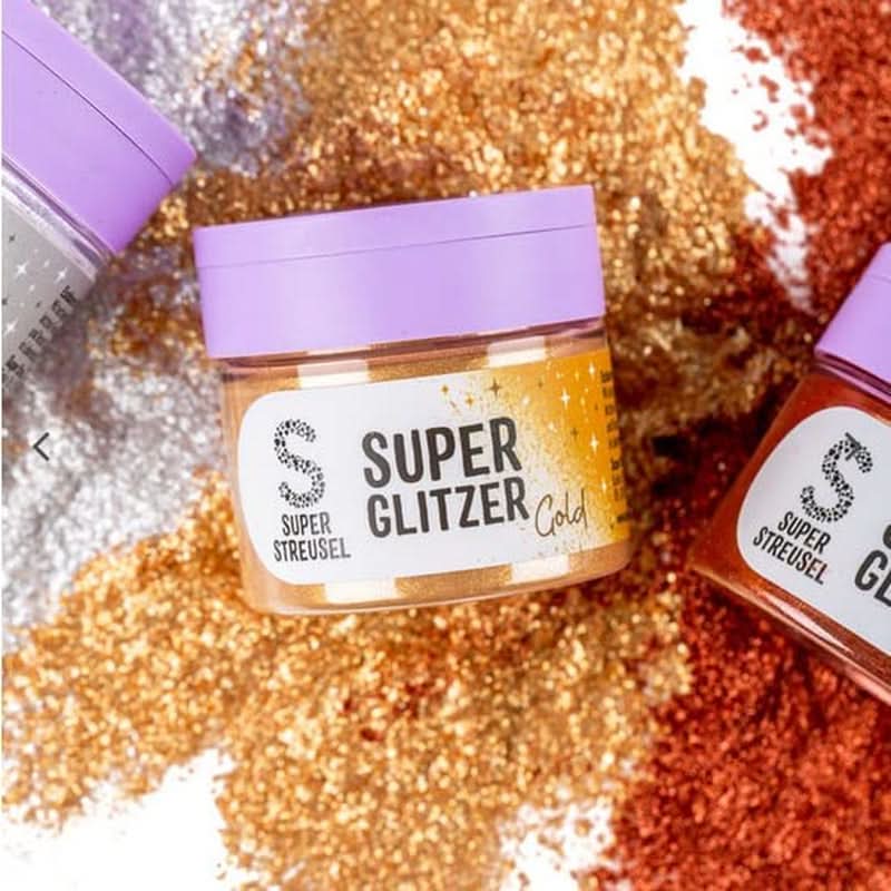 Super Streusel, Super Glitter Powder Gold, glitter pudra, auriu, 10 grame Glitter Naty Shop
