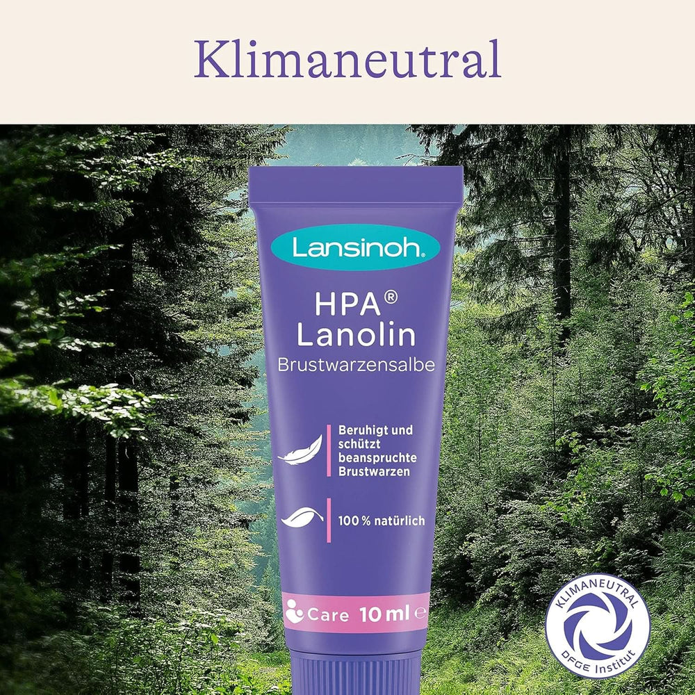 Lansinoh HPA Lanolin Brustwarzensalbe, 10 Ml - 100% Natürlich - Beruhigt & Schützt Beanspruchte Brustwarzen - Klimaneutral, 10940, Farblos Tilbehør Mad og amning Baby Naty Shop