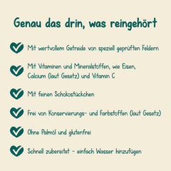 Milupa Stracciatella Mælkegrød - Glutenfri, palmeoliefri babykorn - Fri for konserveringsmidler og farvestoffer - Fra 8 måneder - 4 x 400 g