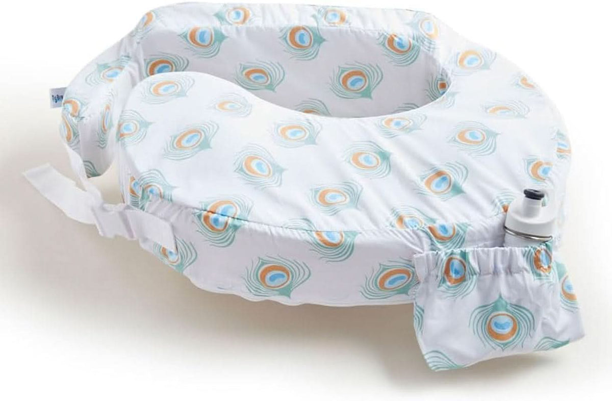 MY BREST FRIEND Baby Wild - Perna americană pentru alăptare, originală, ușor de întreținut Accesorii Hrana si Alaptare Bebe Naty Shop Alb Verde Portocaliu Turcoaz 57 X 40 X 14 Cm Husa: 100 poliester / umplutura: spuma 100 poliuretan, spumata la rece