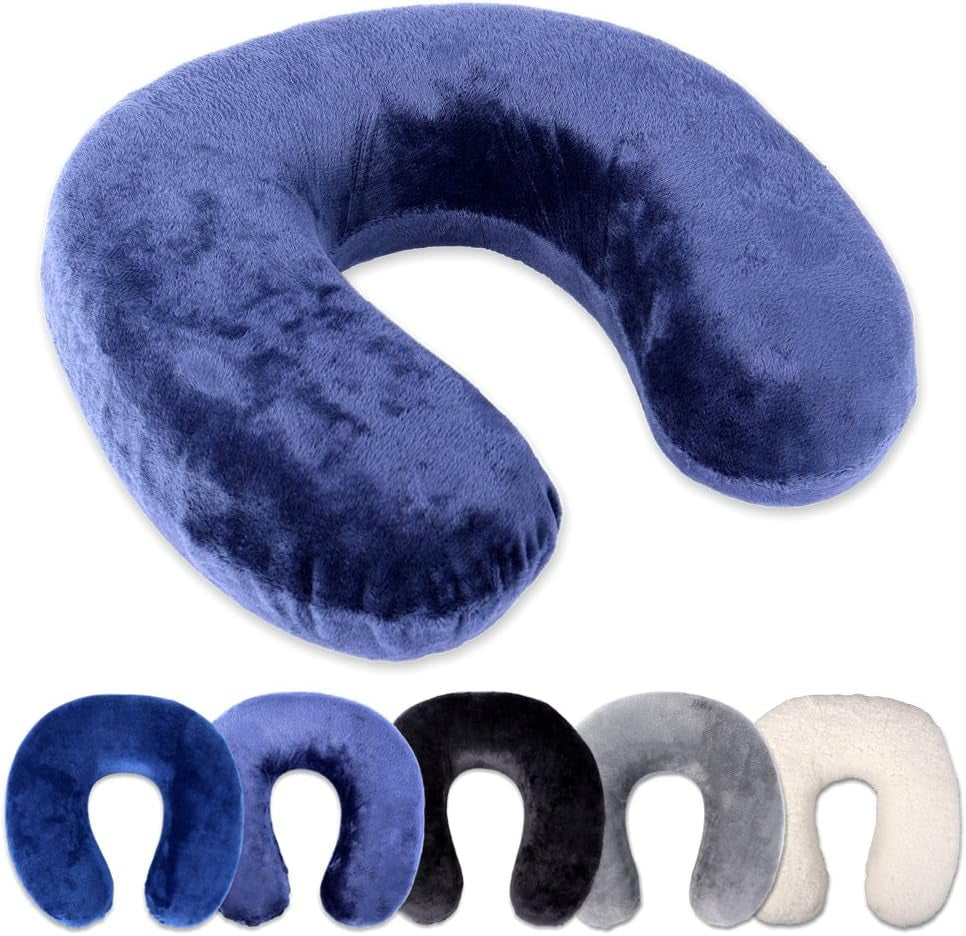 Pernă de gât Rocco eK, 4 culori disponibile, pernă de călătorie, pernă de susținere a gâtului, pernă ortopedică de susținere a gâtului, spumă cu memorie