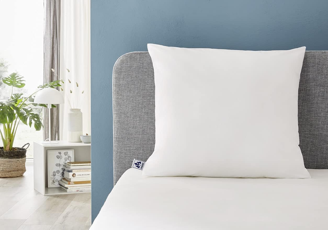 Pernă Irisette Noblesse - Made in Germany - Pernă cu capac detașabil din bumbac pur, 80 X 80 cm, certificată Oeko-Tex Perne standard Naty Shop