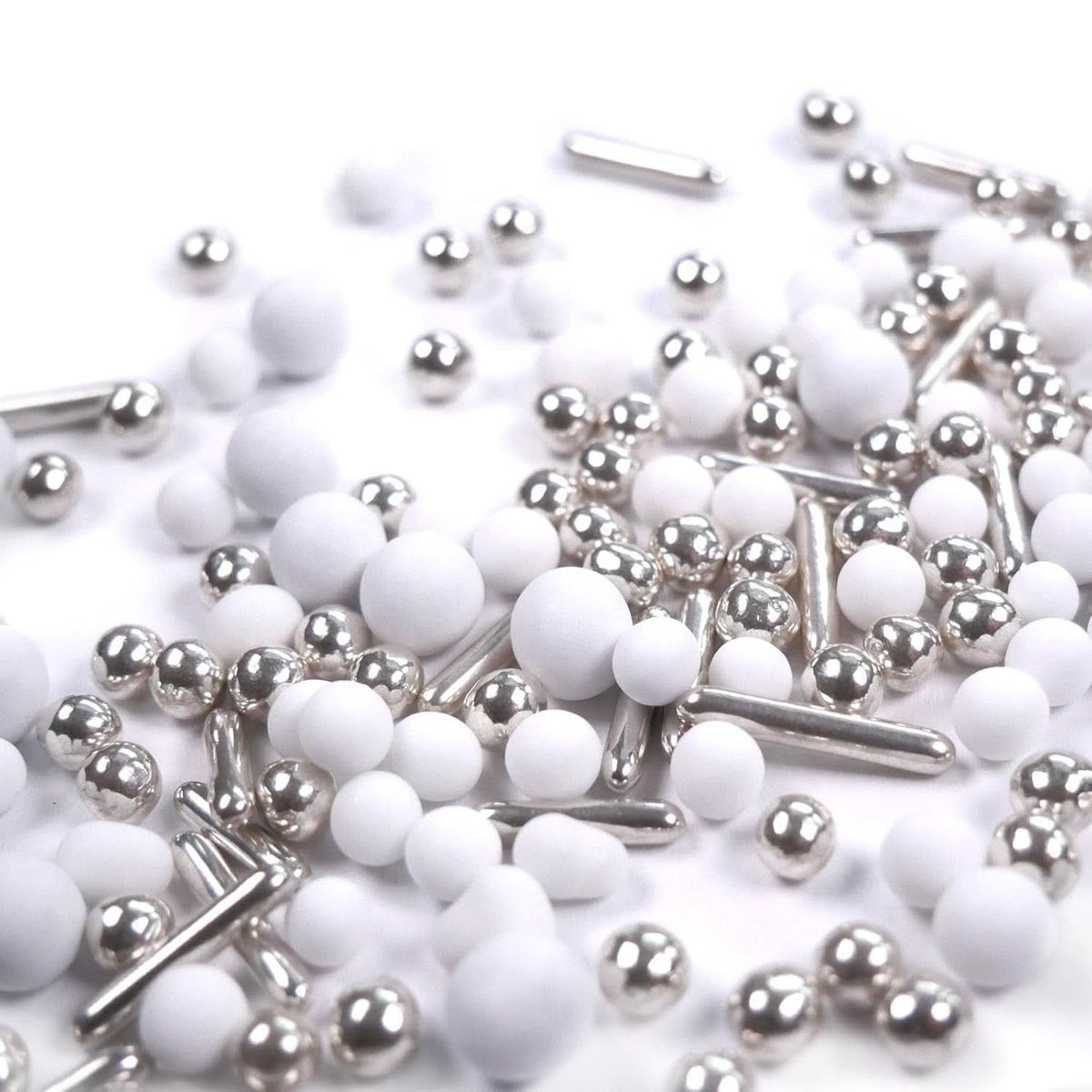 Streusel Hero Chokolade Mix Sølv Hvid Drys, 40 gram Naty Shop 40 gram