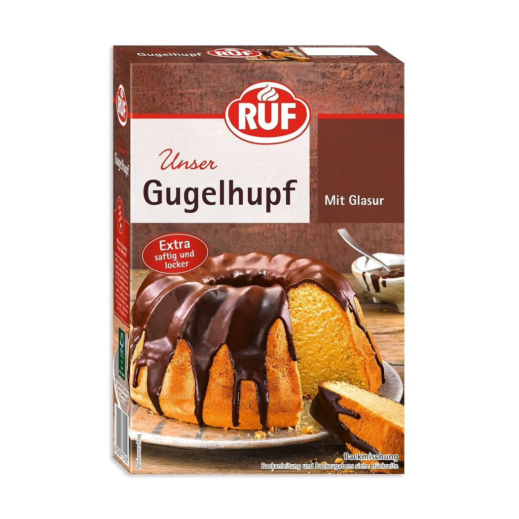 RUF Biskuit Teig, Backmischung Für Einen Saftigen Biskuitteig, Gelingsicher Und Schnell Zubereitet, Zur Herstellung Von Biskuitrollen, Biskuitkuchen Oder Tortenboden, 1 X 250G Naty Shop 550 G (1Er Pack) Gugelhupf