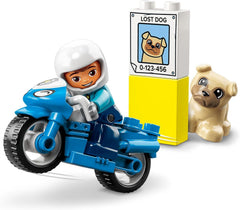 LEGO 10967 DUPLO politimotorcykel, Politilegetøj til småbørn fra 2 år, Ideelt legetøj til motorik til babyer, Legetøjsmotorcykel Byggesæt Besuche den LEGO-Store