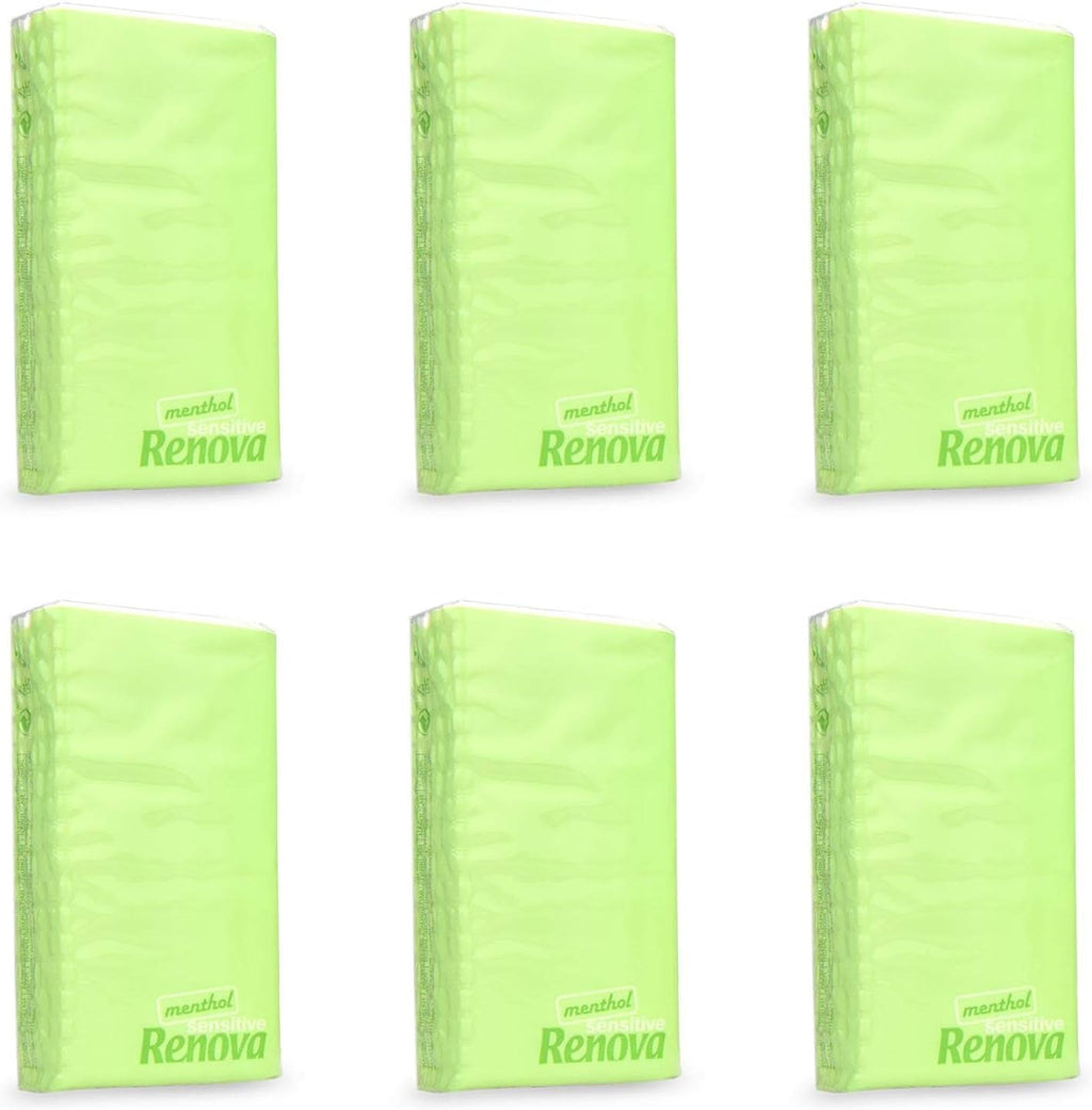 Șervețele de buzunar Renova SENSITIVE MENTHOL 6 pachete alb regulat 1 bucată (pachet de 6)