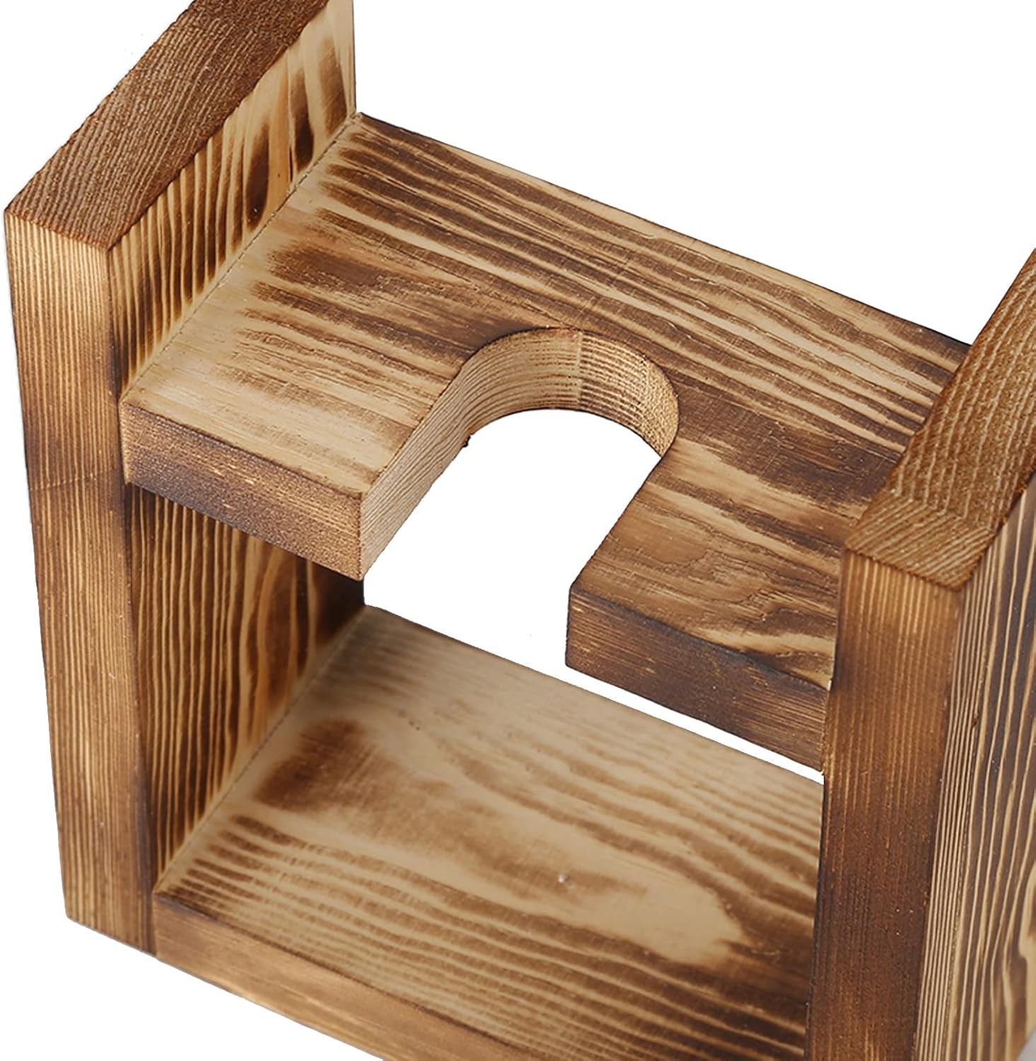 Planteterrarium i træ, hjerteformet bordpladevase, hydroponiske planter i klart glas til udsmykning af hjemmet, hydroponisk blomsterdekoration til kontor, stue, køkken (A)