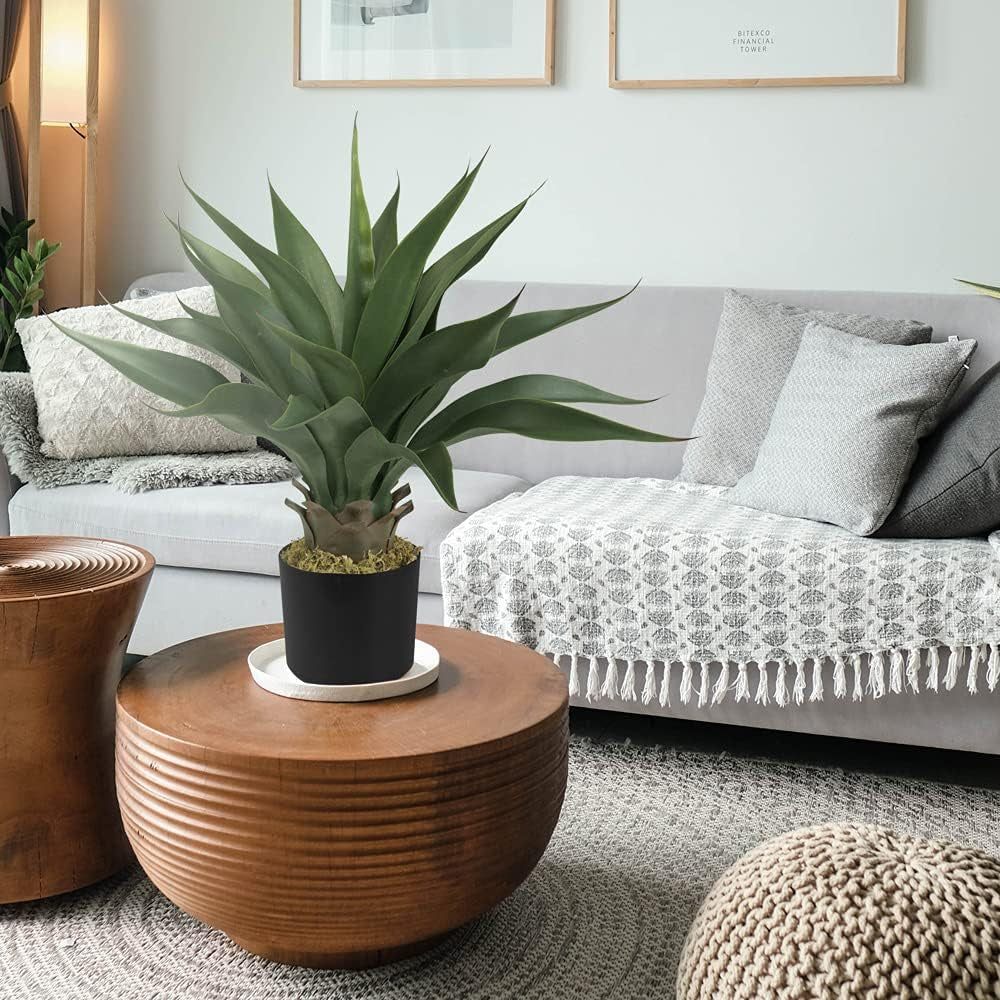 Decovego Aloe Vera Kunstpflanze 54 Cm Künstliche Plastik Pflanze Im Topf Kunstbaum Künstlich Pflanze Zimmerpflanze Sukkulente Innendekoration Deko