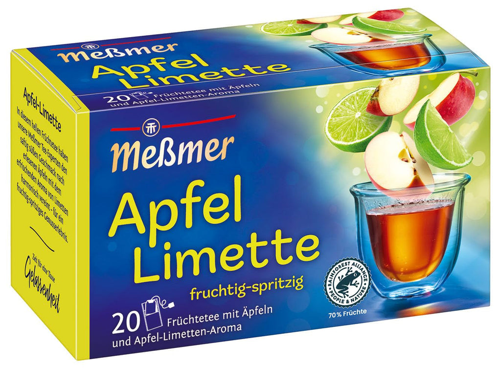 Meßmer Căpșuni-portocale | 20 pliculețe de ceai | Fără gluten | Fără lactoză | Vegan