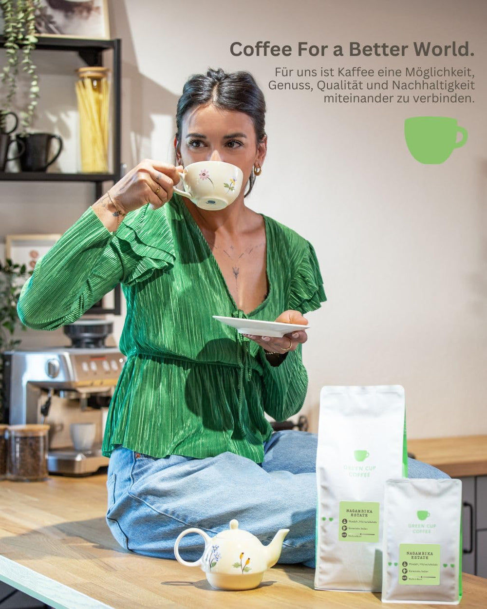 Coffee - Nagambika Estate I 100% Arabica I Kaffeebohnen 250g I Ideal für Moka kanne, Siebträger, Vollautomat, Brühkaffee & French Press mit schokoladig, nussigen Aromen I mittlere Röstung