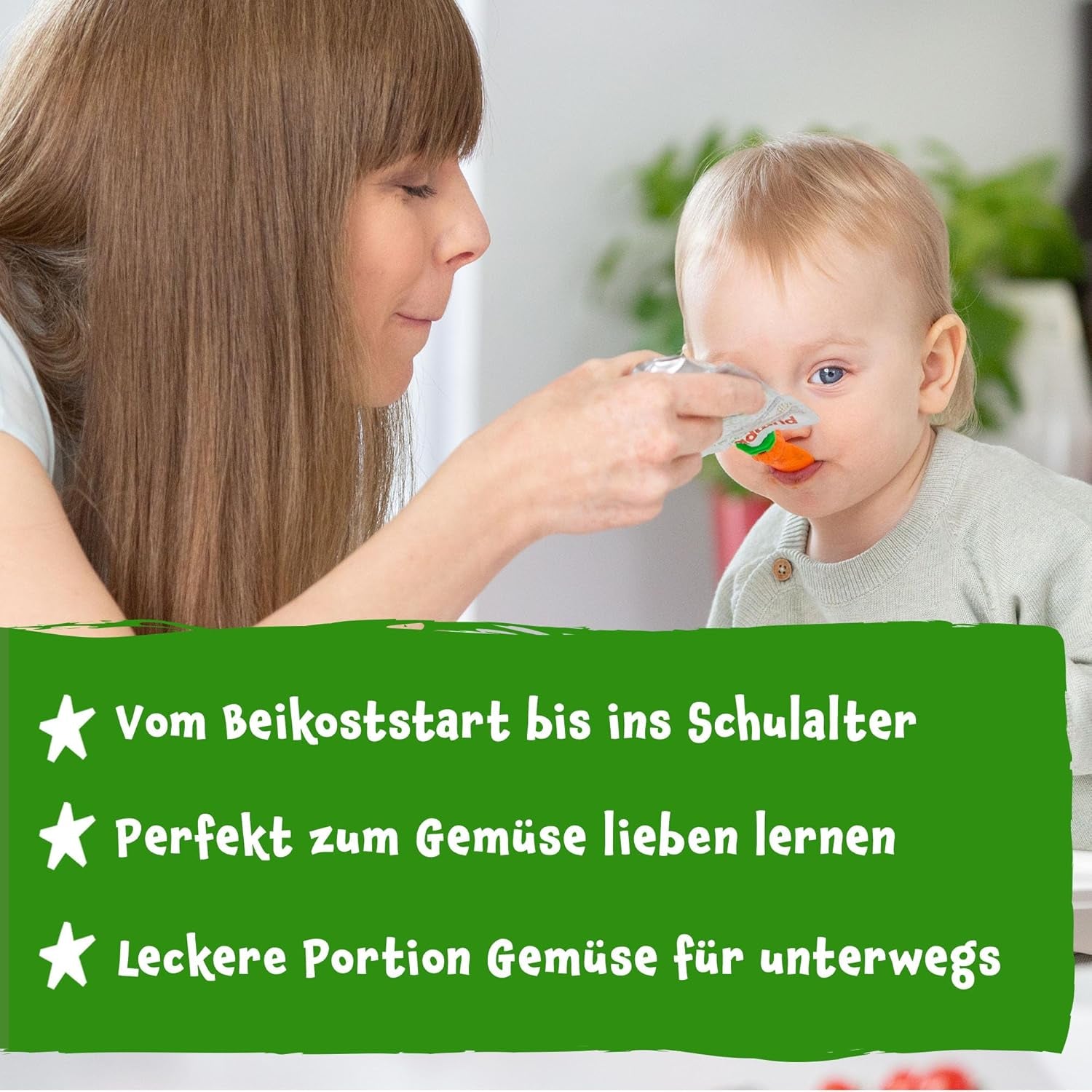 Pumpkin Organics Bio Gemüse-Getreide-Quetschie Kürbis, Birne, Apfel, Pflaume, Hafer ohne Zuckerzusatz¹ - ab 8 Monaten - as Snack eller Beikost für unterwegs (100g)