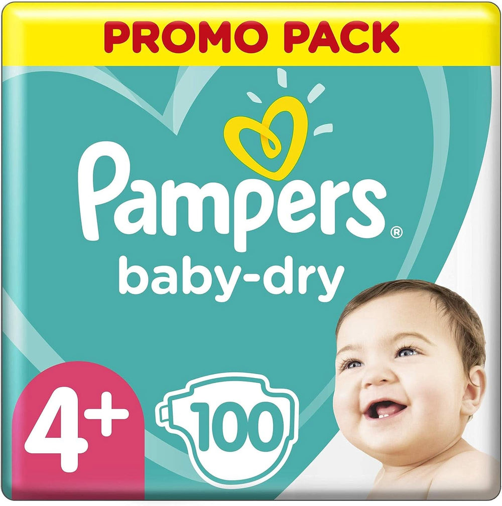 Pampers (klassisk version), bleer til babyer str. 4+ (10-15 kg), 100 stk. Mor og barn Naty Shop