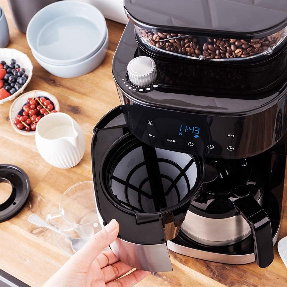 Espressor termo GASTROBACK Grind & Brew Pro, argintiu, negru