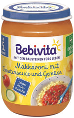 Menuer fra 5. måned Macaroni med tomatsauce og grøntsager, pakke 6 (6 x 190 g) Mor og barn Naty Shop 190 G (1. pakke) Makkaroni Mit Tomatensauce Und Gemüse