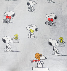 Kanguru Seng, sengetæppe, fleece tæppe til dobbeltseng, mikrofibertæppe, Snoopy Peanuts GREY, 230X230Cm, sommertæppe, soveværelse sengetæppe Senge og tæpper Besuche den Kanguru-Store