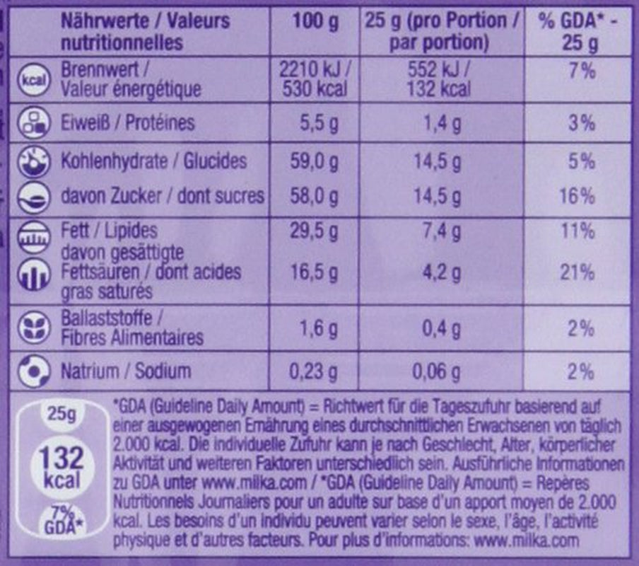 & Daim 1 x 100g I Alpine mælkechokolade I med stykker af karamel og mandler I 100% Alpine mælkechokolade I Chokoladebar med Daim (pakke med 4)