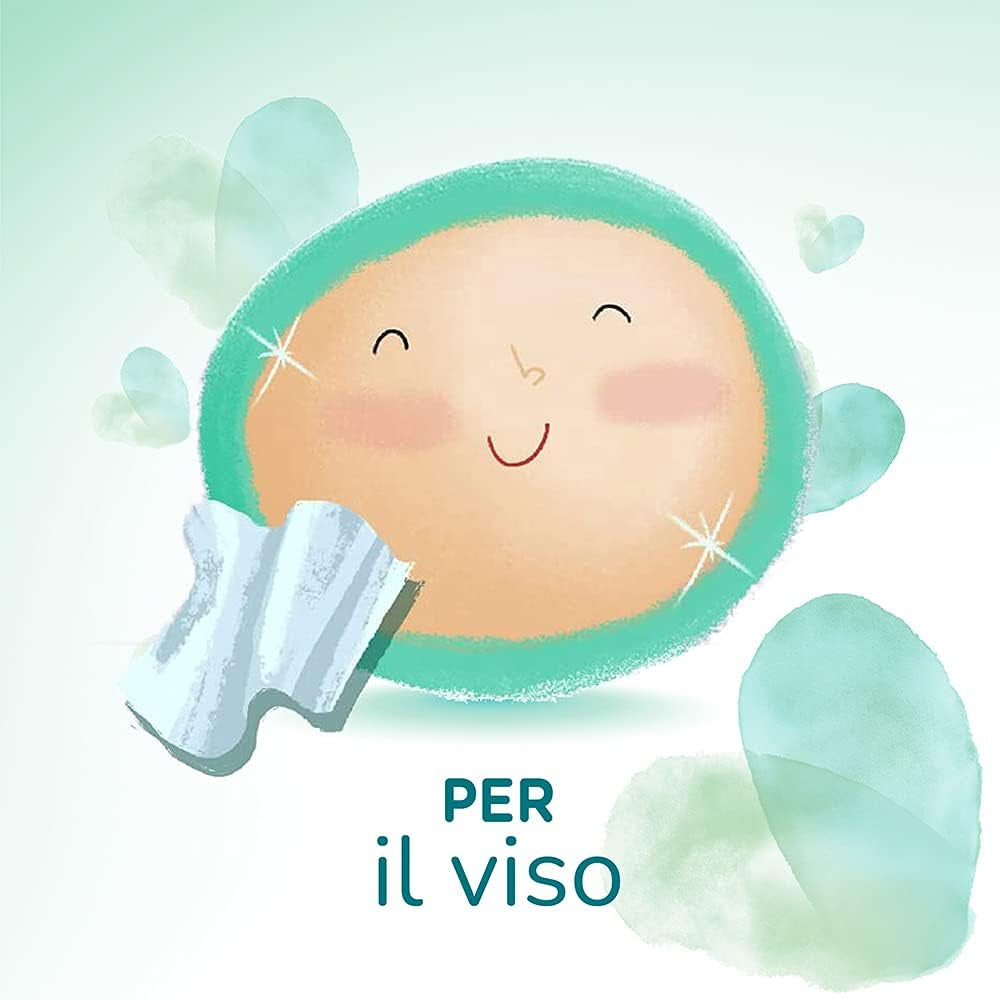 Pampers Acqua Pura babyservietter 468 count (3 pakke) - 99% vand, 100% bomuld, 0% plastik, alkohol og parabener - ideelle renseservietter til følsom hud, fugtig, uden tilsatte ingredienser