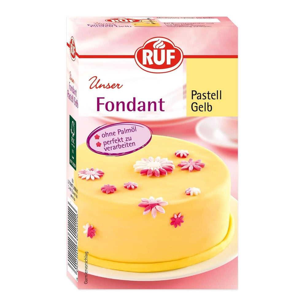 RUF Fondant, potrivit pentru modelarea figurilor, florilor și literelor, 250 grame Glazuri si Decor Naty Shop Galben 250 grame