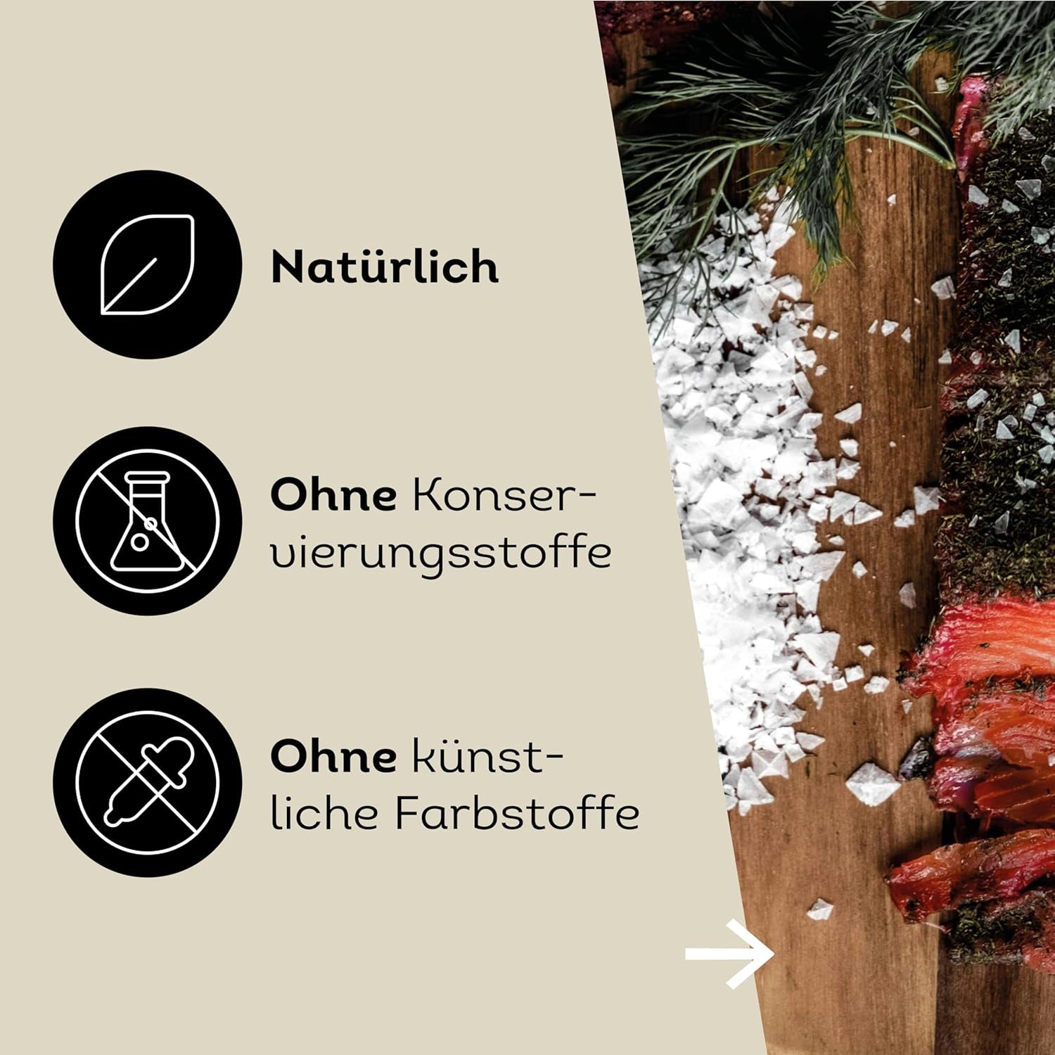 Küper Selection Meersalz - 1000 g groft salt til krydderier og forfining - ohne Zusätze eller Chemical Nachbehandlung